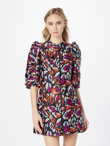 Essentiel Antwerp - Vestido camisero en negro: frente