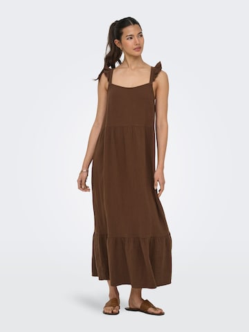 ONLY Jurk 'ONLThyra' in Bruin: voorkant