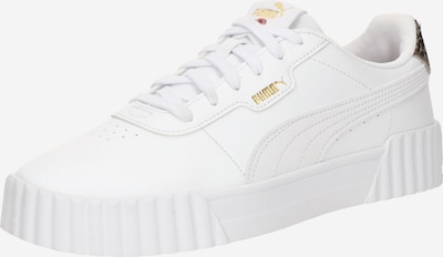 PUMA Baskets basses 'Carina 3.0' en brun foncé / or / noir / blanc, Vue avec produit