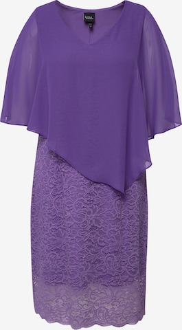 Ulla Popken Cocktail Dress in Purple: front