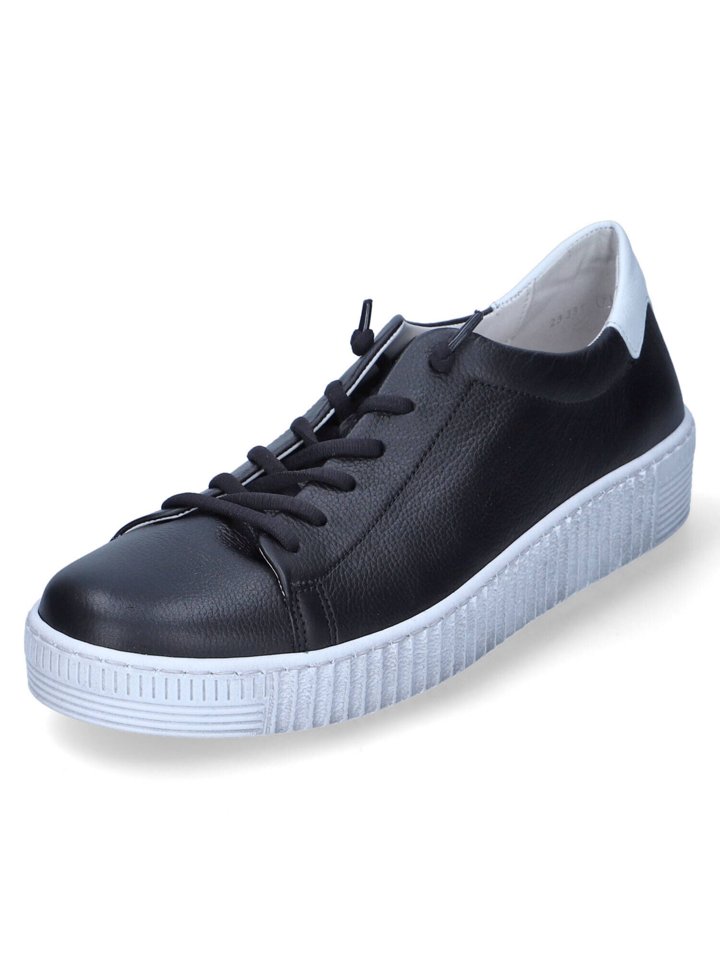 GABOR Platform trainers in Black: front