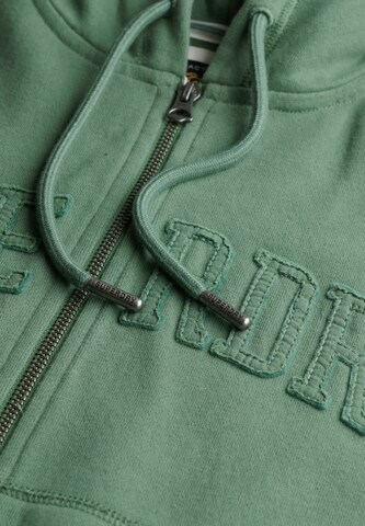 Superdry Zip-Up Hoodie 'Essentials' in Green