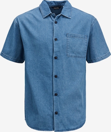 JACK & JONES Regular fit Button Up Shirt 'Leo' in Blue: front
