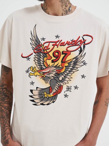 Ed Hardy Shirt '97 Eagle' in Beige