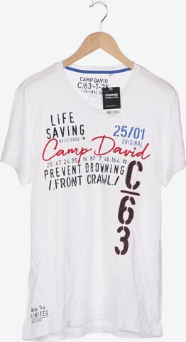 CAMP DAVID Shirt in L in White: front