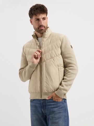Travelin Gebreid vest 'Damian' in Beige: voorkant