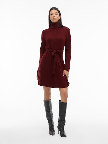 Robes en maille 'VITRINE' VILA en rouge