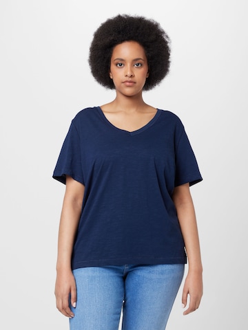 T-shirt Esprit Curves en bleu : devant
