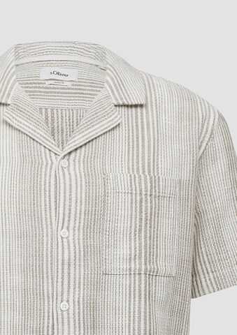 s.Oliver Comfort fit Button Up Shirt in Brown