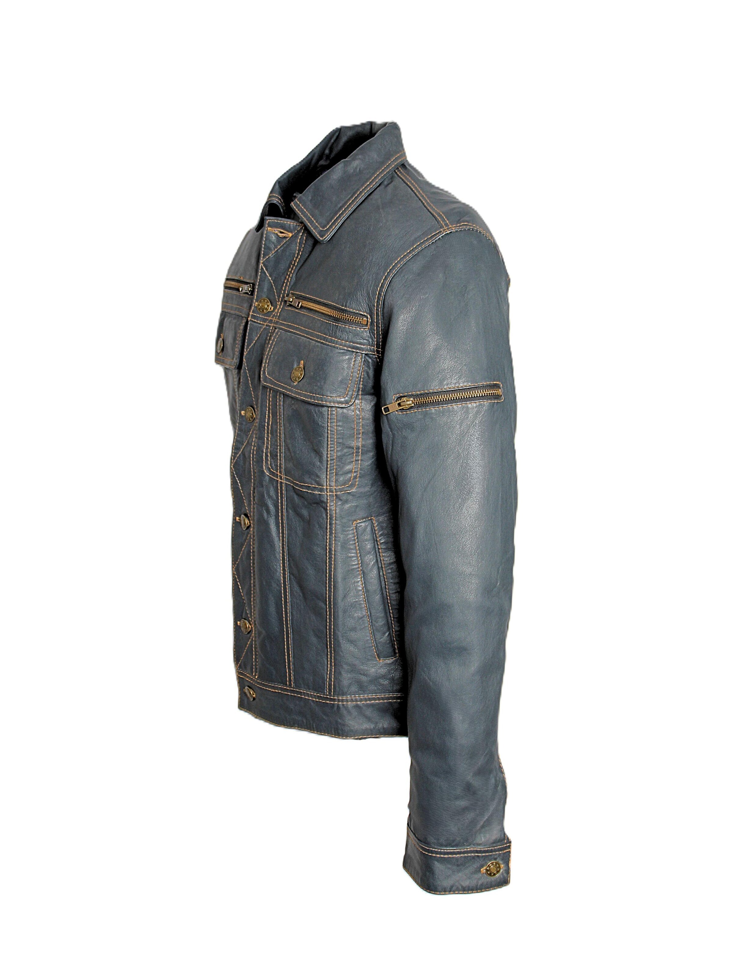 Veste mi-saison 'Lederjacke im Jeans Jacken Style' Be  Noble en bleu