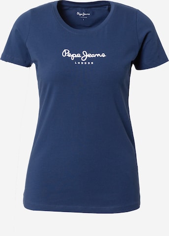 Pepe Jeans T-shirt 'New Virginia' i blå: framsida