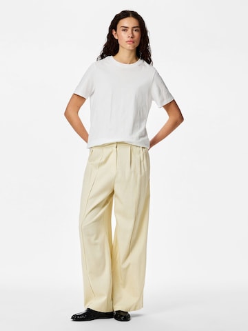 Wide Leg Pantalon 'PCMajse' PIECES en beige