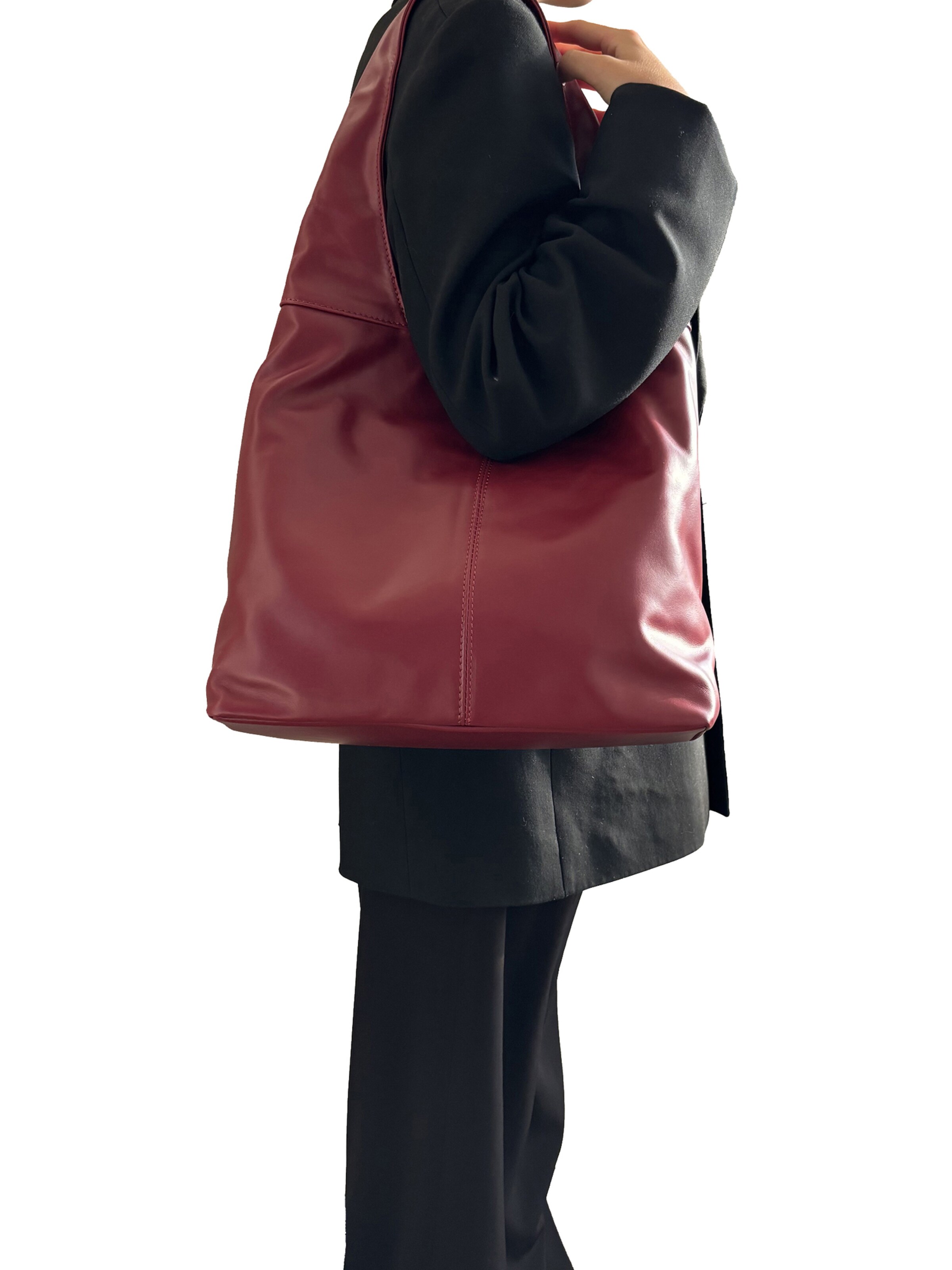 CHICCA BORSE Schoudertas in Rood: voorkant