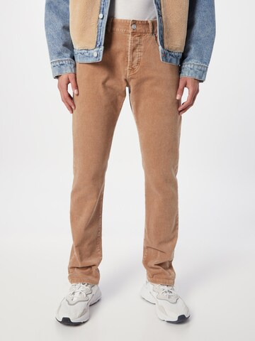 Coupe slim Pantalon 'Ralston' SCOTCH & SODA en marron : devant