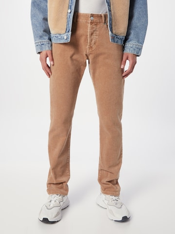 SCOTCH & SODA Slimfit Broek 'Ralston' in Bruin: voorkant