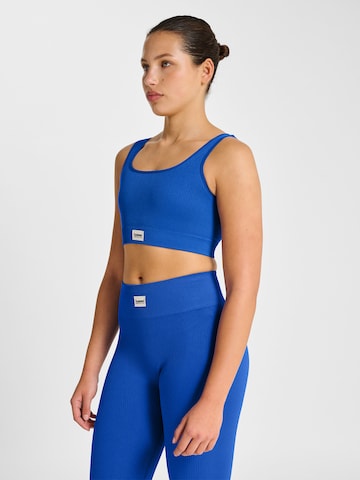 Hummel Bustier Sporttop in Blauw