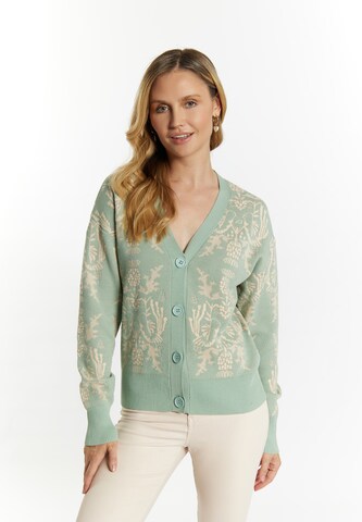 Usha Knit cardigan in Green: front