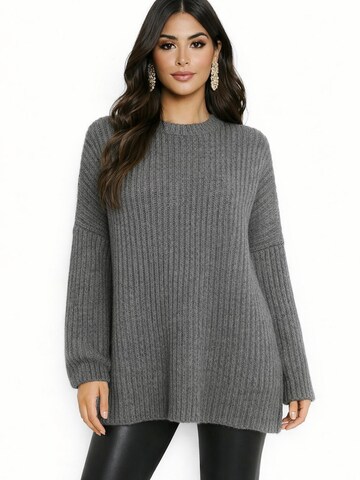 Worldclassca Oversized Sweater 'Dicker' in Grey: front