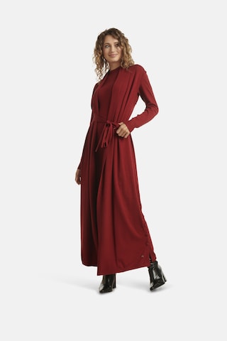 Smashed Lemon Gebreide mantel in Rood