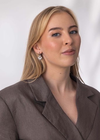 PURELEI Earrings 'Heart' in Silver: front