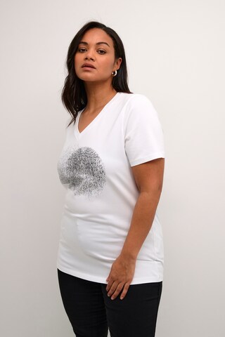 T-shirt 'Veri' KAFFE CURVE en blanc