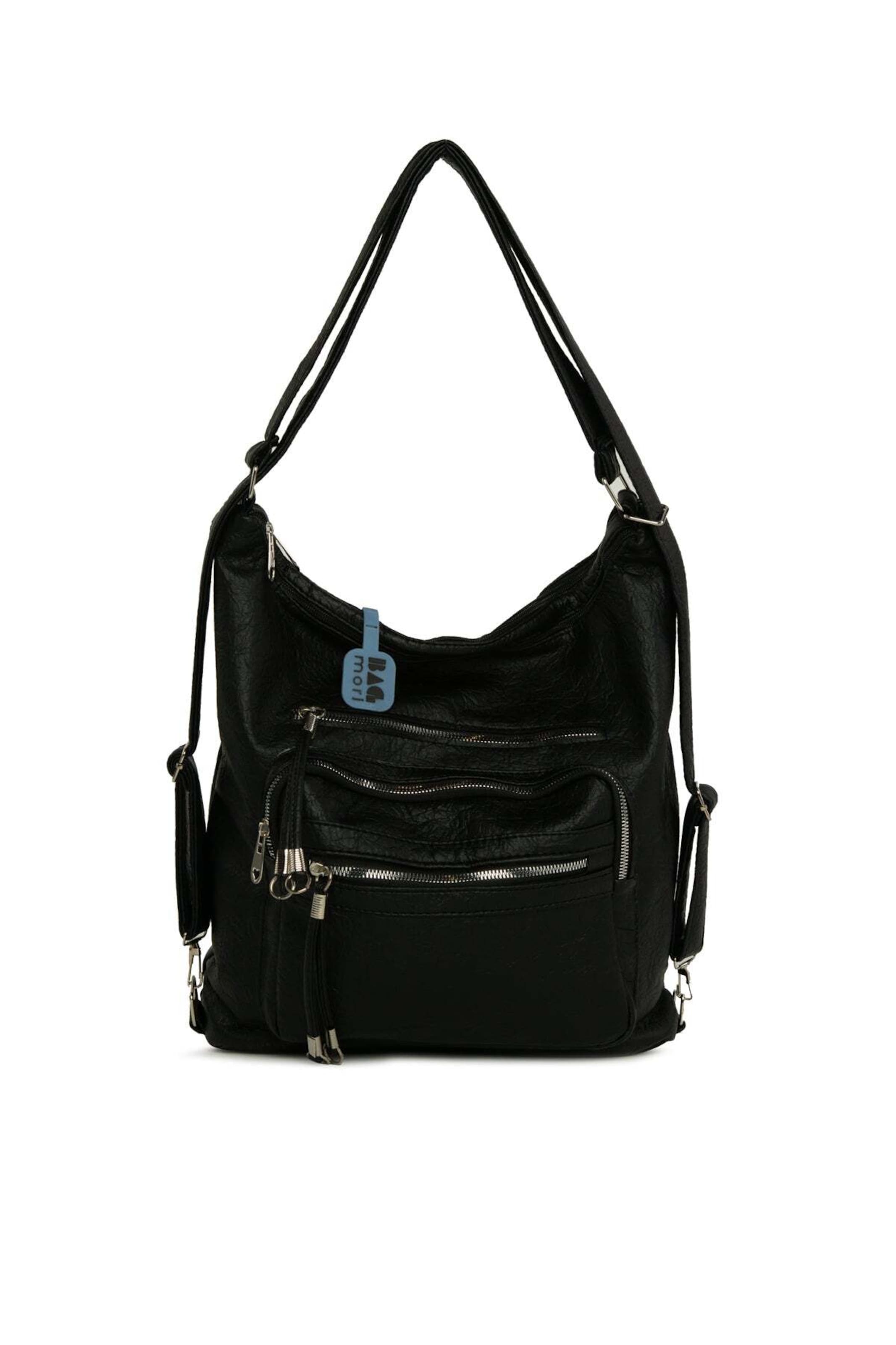 Borsa a spalla di Bagmori in nero: frontale