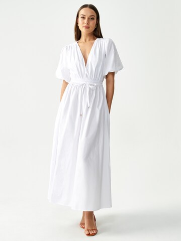 Robe 'LOLIITA ' Sável en blanc : devant