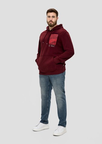 s.Oliver Men Big Sizes Sweatshirt in Red: front