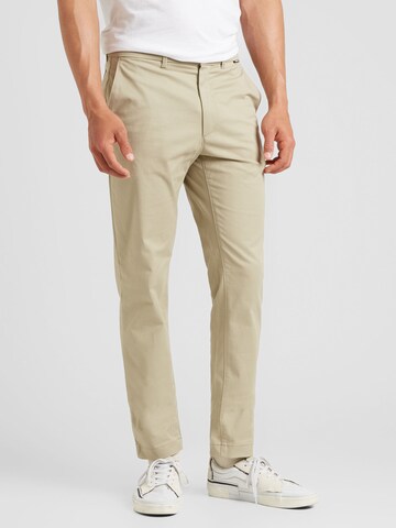 Slimfit Pantaloni eleganți de la Calvin Klein pe bej: față