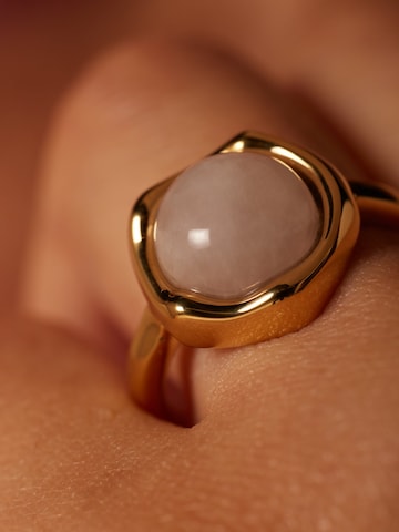 Lucardi Ring in Goud: voorkant
