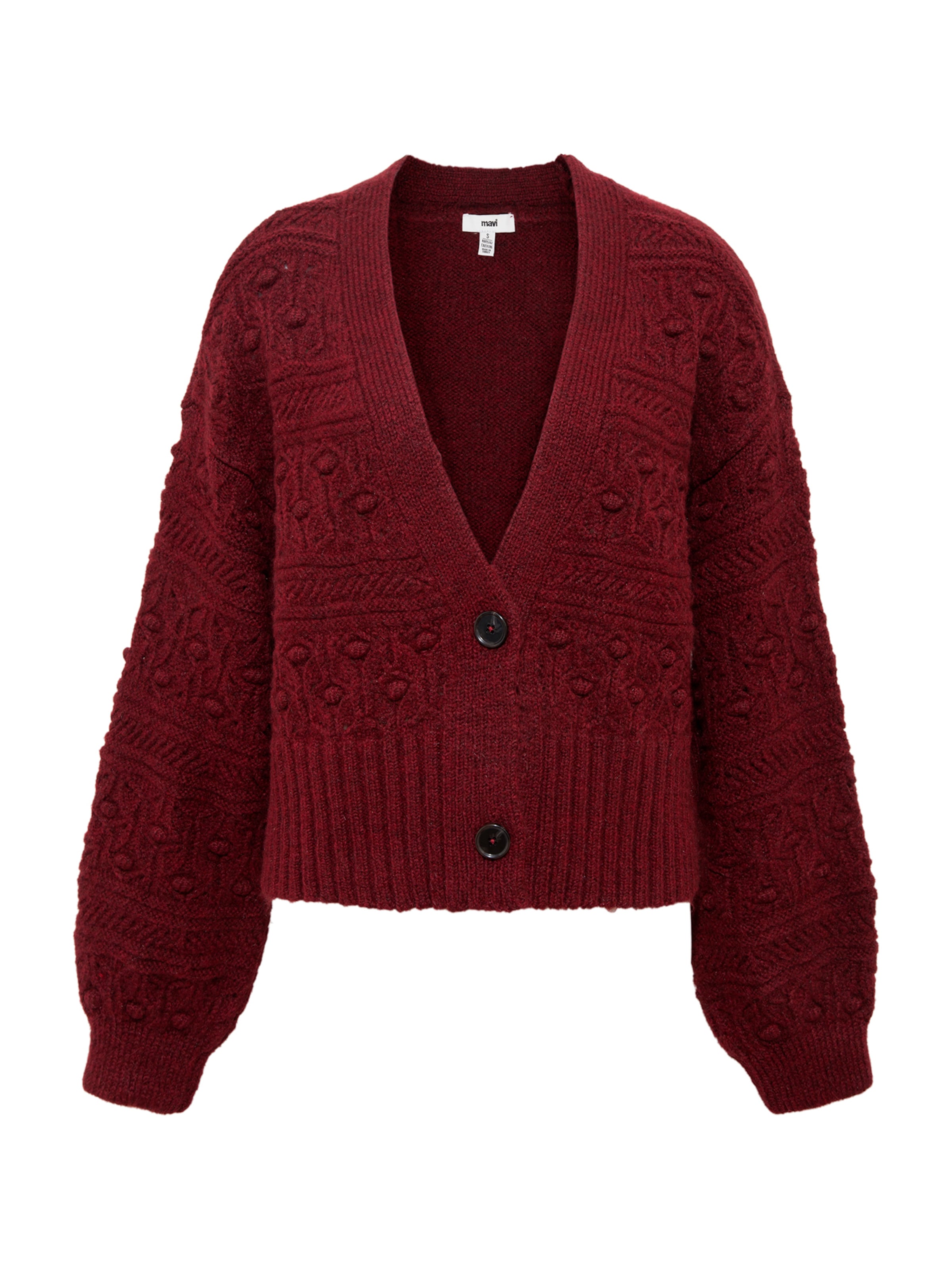 Mavi Knit Cardigan in Red: front