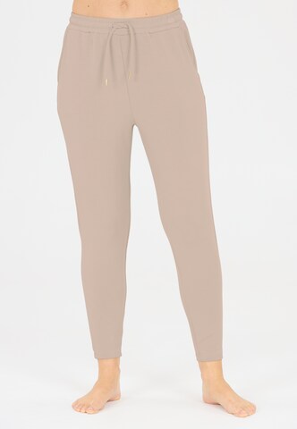 Athlecia Regular Sporthose 'Jacey' in Braun: Vorderseite