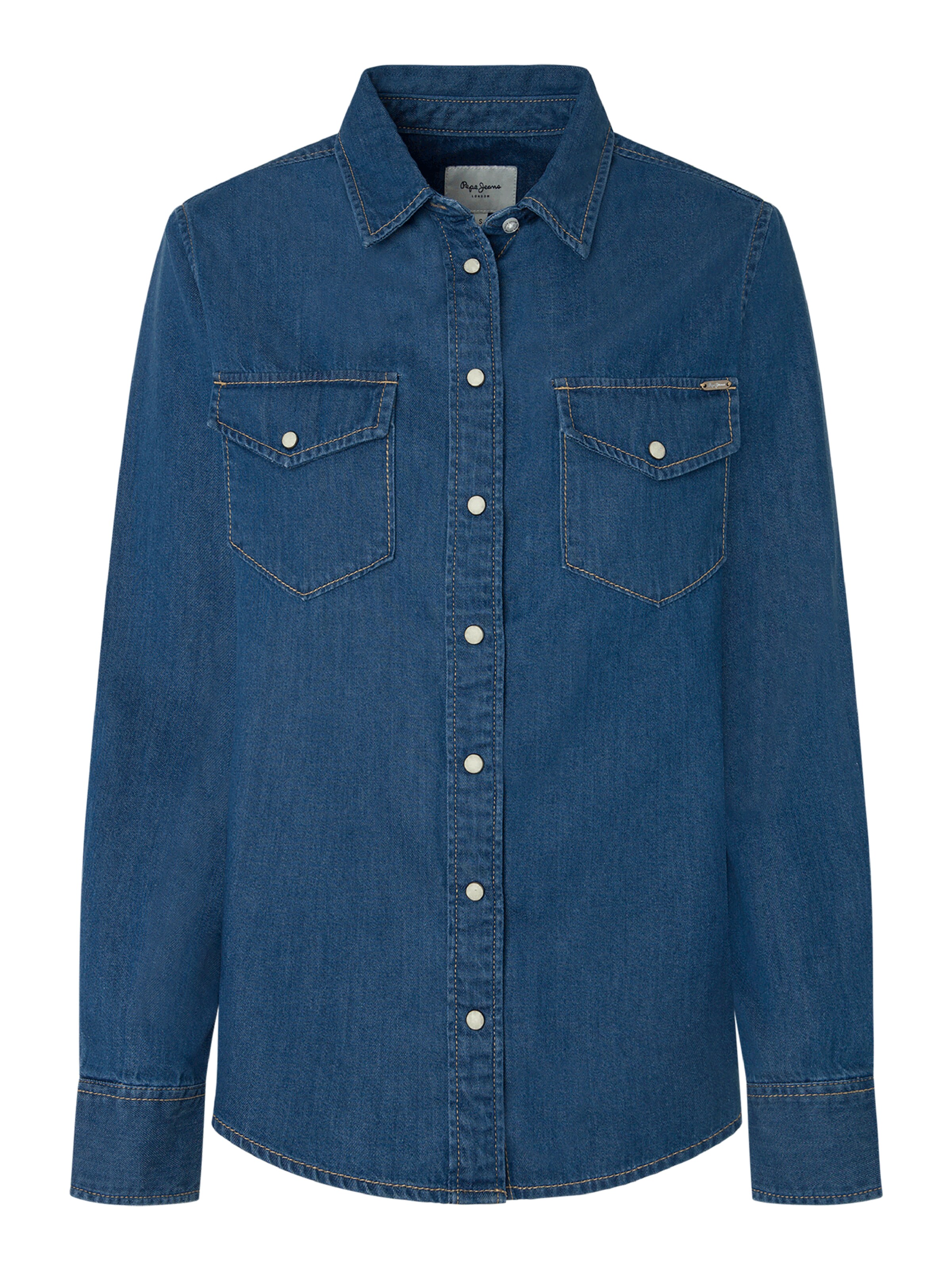 Pepe Jeans Bluse in Blau: Vorderseite