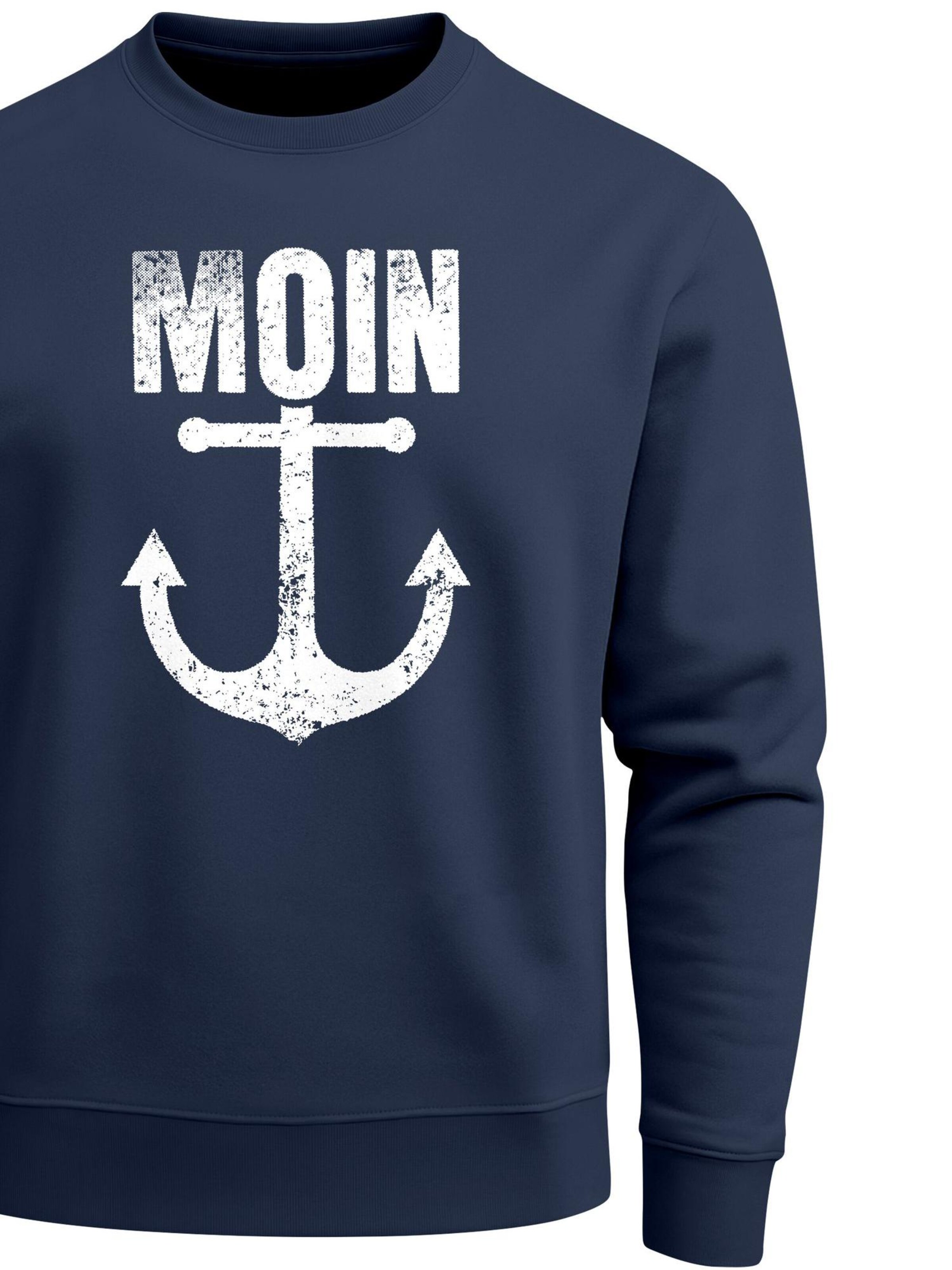 Neverless Sweatshirt 'Moin Anker' in Blue