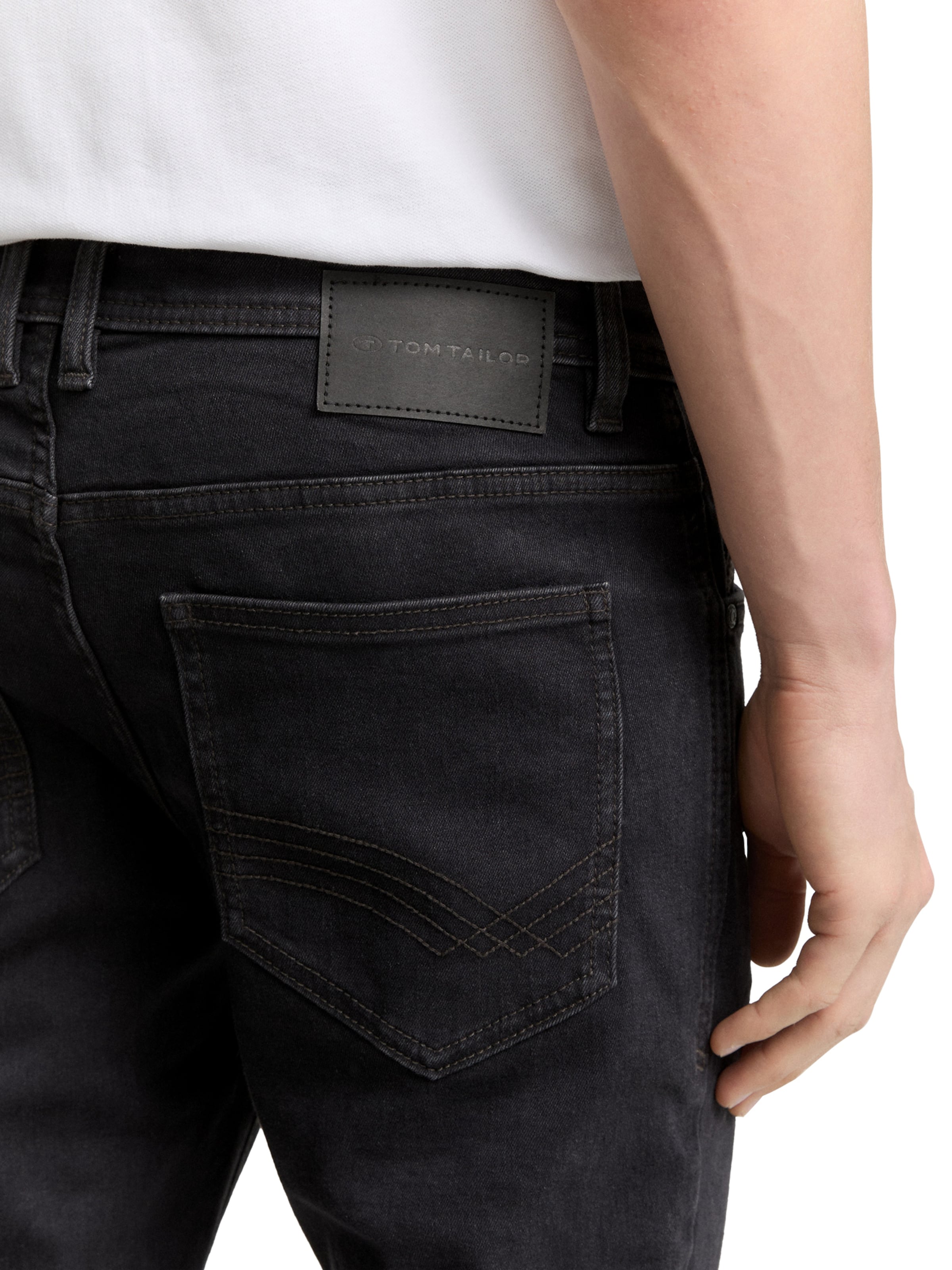 TOM TAILOR Slimfit Farmer 'Troy' - fekete