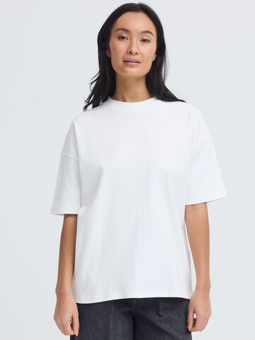 Oxmo Shirt ' OXNSandy Boxy ' in Wit: voorkant