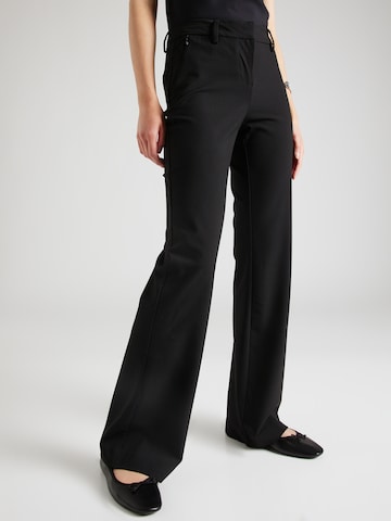 Bootcut Pantalon 'Kate' WEEKDAY en noir : devant