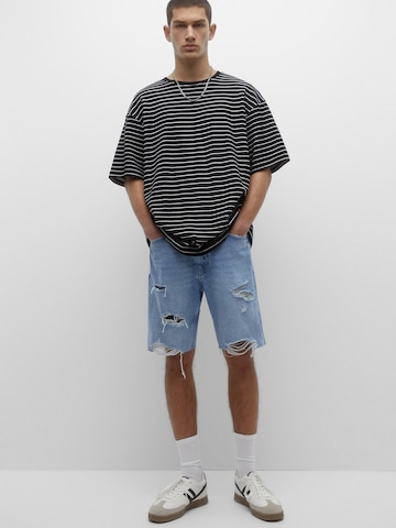 Pull&Bear Szabványos Farmer - kék: elől