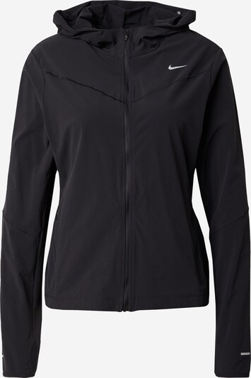 NIKE Athletic Jacket in Silver grey / Black / White, Item view