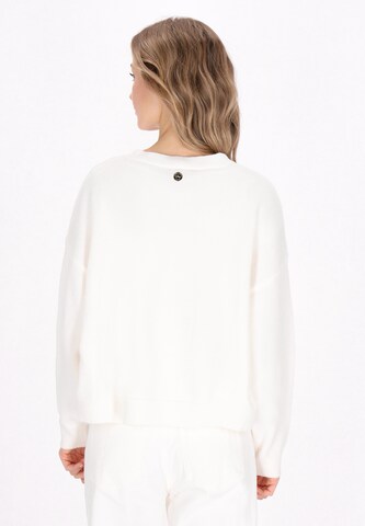 Cardigan DreiMaster Maritim en blanc