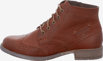 JOSEF SEIBEL Lace-Up Ankle Boots 'Sienna' in Brown