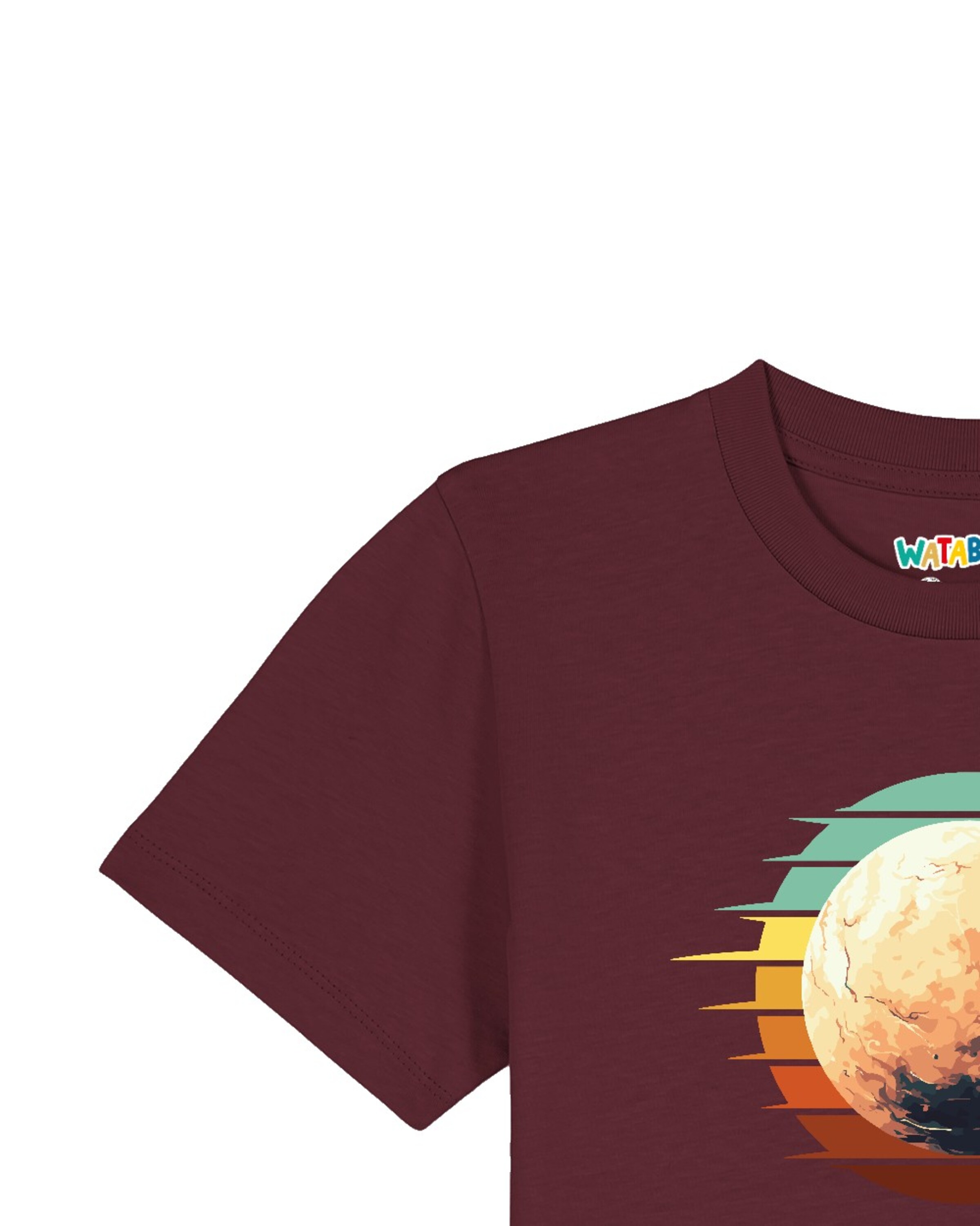watabout.kids Shirt ' Pluto Retro Sunset ' in Rood