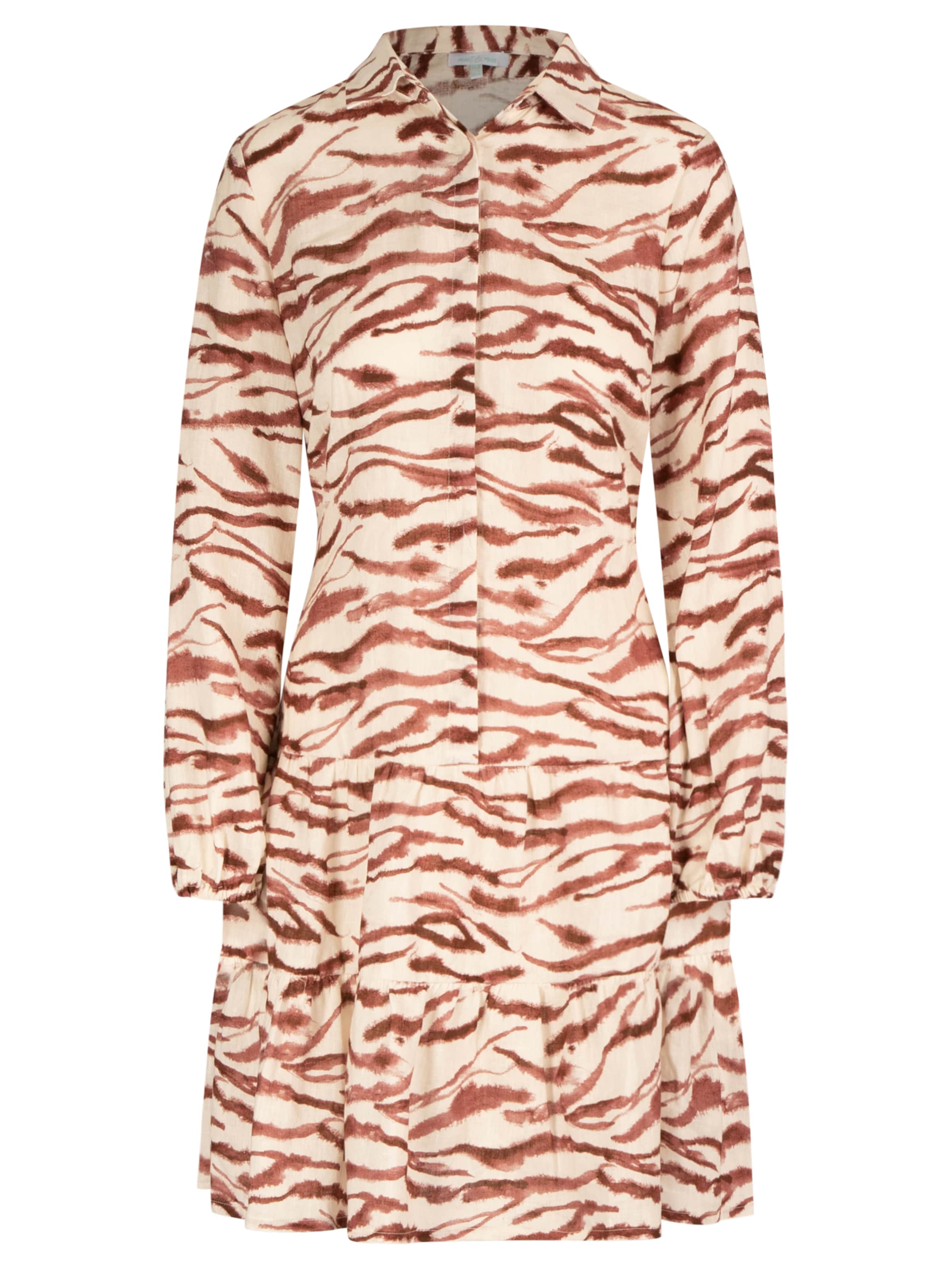 mint & miaKošulja haljina - bež boja: prednji dio