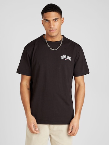Tommy Jeans T-shirt 'Varsity' i svart: framsida