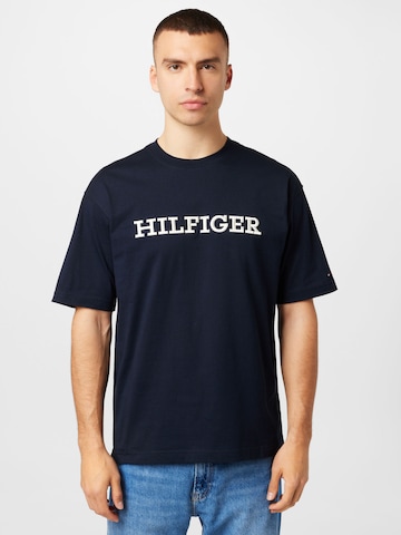 T-Shirt TOMMY HILFIGER en bleu : devant