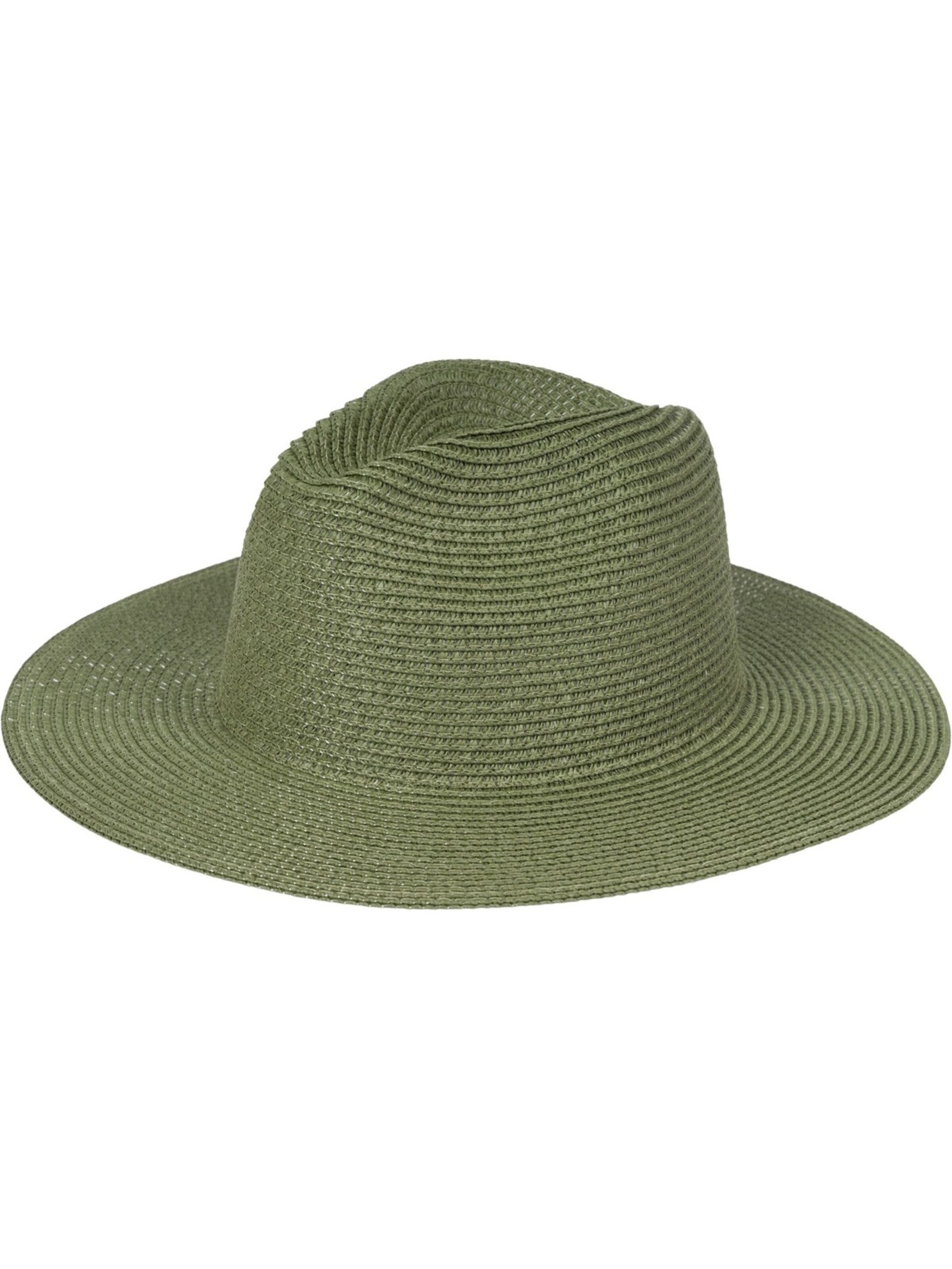 styleBREAKER Hat 'Panama Strohhut - Knautschhut' in Green