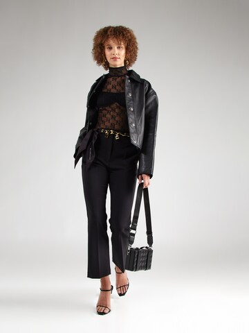 Elisabetta Franchi Normalny krój Spodnie w kant w kolorze czarny