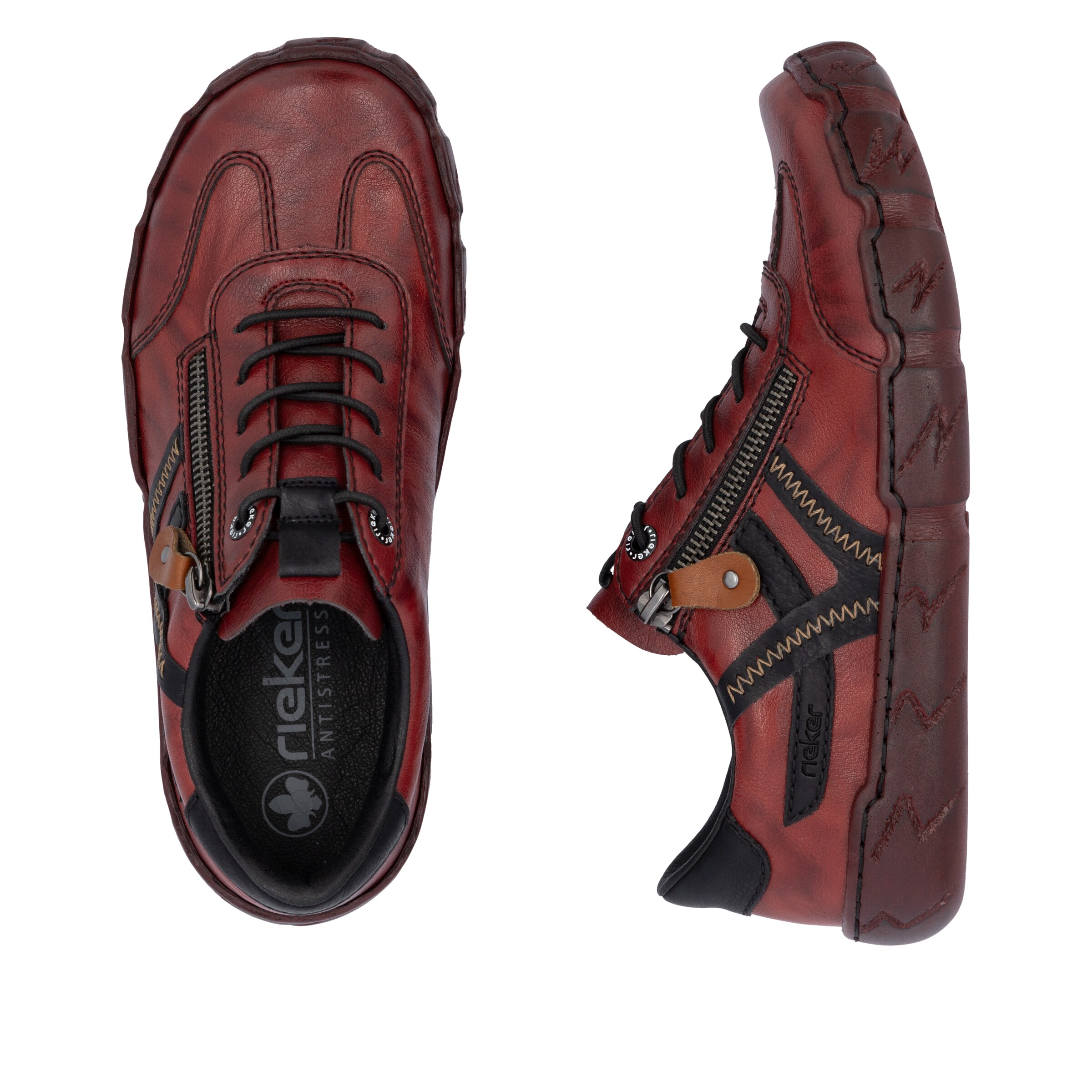 Rieker Schnürschuh in Rot