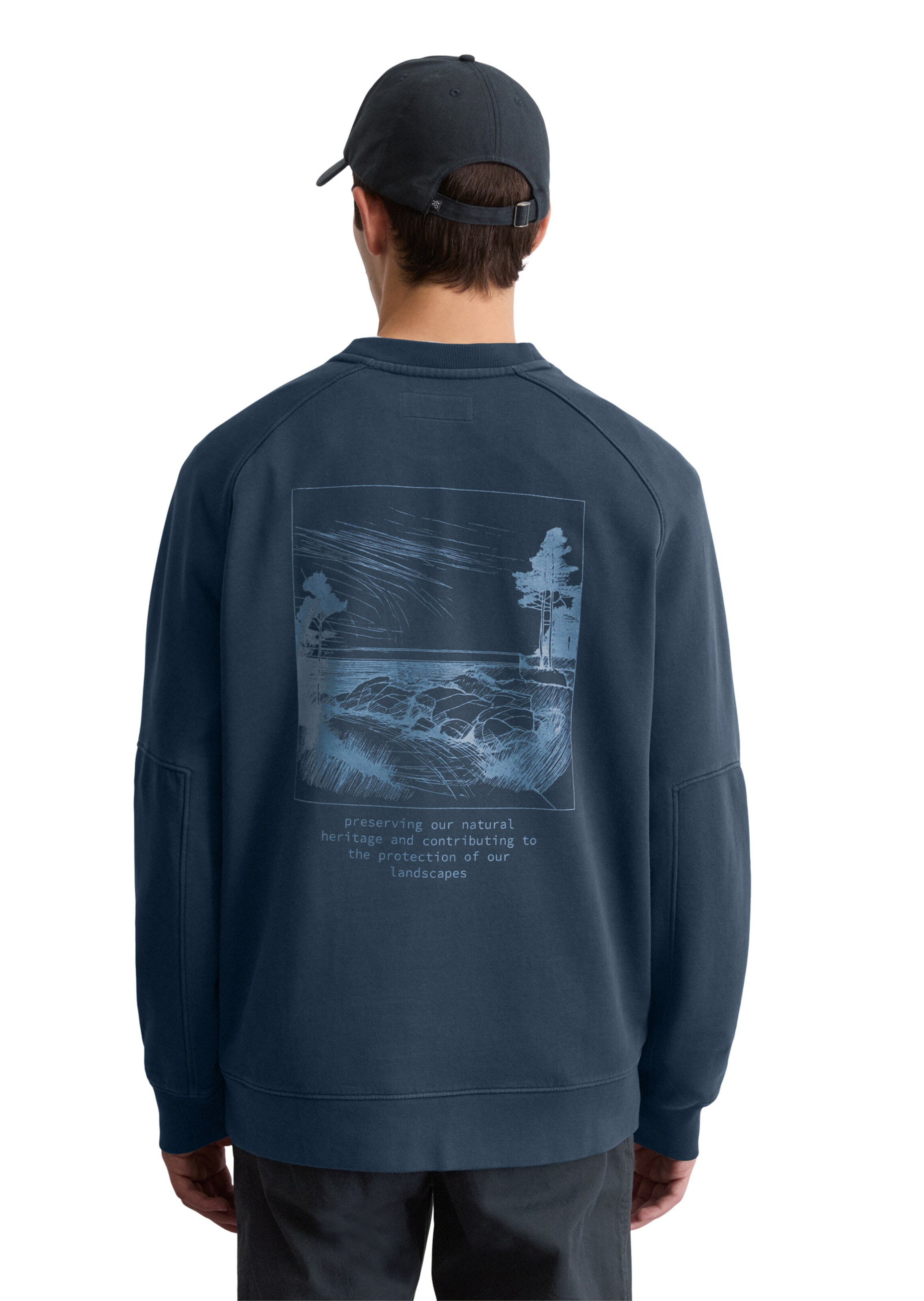 Marc O'Polo Sweatshirt in Blue: front