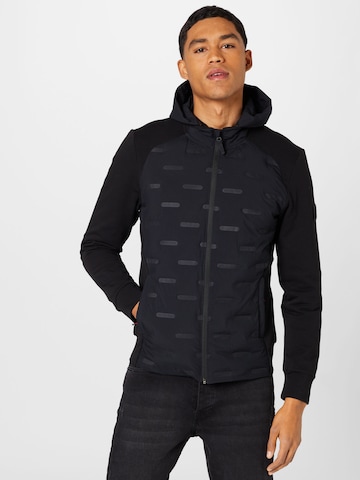 Hackett London Sweatvest in Zwart: voorkant